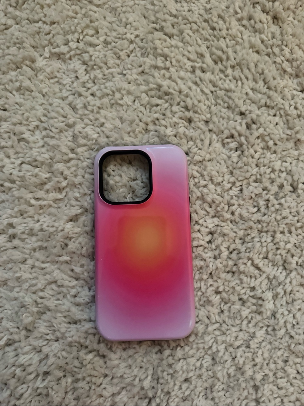 Pink Gradient Phone Case with Yellow Center - Unbranded